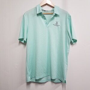 Adidas Ottoman Stripe Golf Polo Shirt Golden Gate Park Golf Course No Size Tag